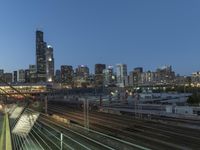 Chicago Night Skyline: An Aerial View of the City